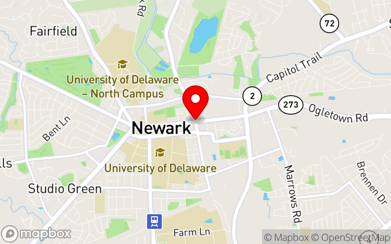 Map for 2023 Social, Emotional and Behavioral Wellbeing Conference at Newark, DE, USA