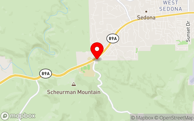 Map for Mind-Body-Spirit Sedona Conference 2024 at 4105 W State Route 89A, Sedona, AZ 86336, USA