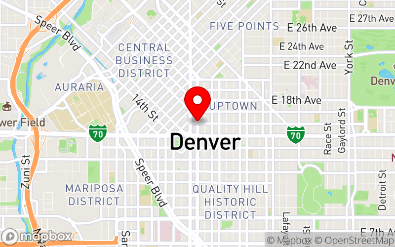 Map for NAMICon 2024 at Sheraton Downtown Denver Hotel, Denver, CO