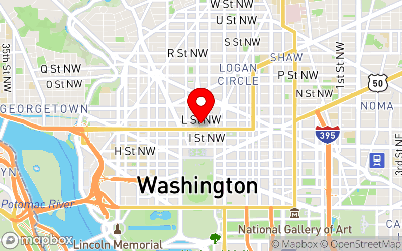 Map for Active Minds Mental Health Conference 2024 at 1001 16th Street NW, Washington, DC 20036