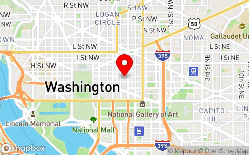 Map for Behavioral Health Workforce Summit at 918 F St NW, Washington, DC 20004