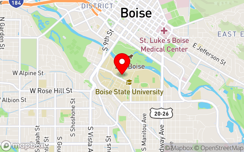 Map for IDAPT 2024 Fall Conference at 1910 University Dr, Boise, ID 83725, USA