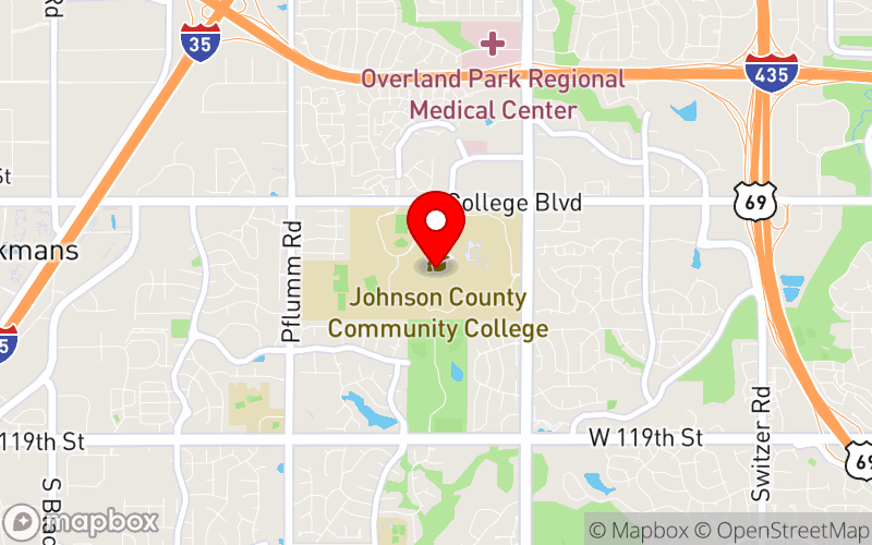 Map for 2024 Mental Health KC Conference at 12345 College Blvd, Overland Park, KS 66210