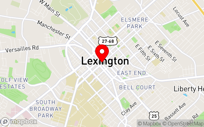 Map for 2024 Behavior Institute at Lexington Central Bank Center, Lexington, KY