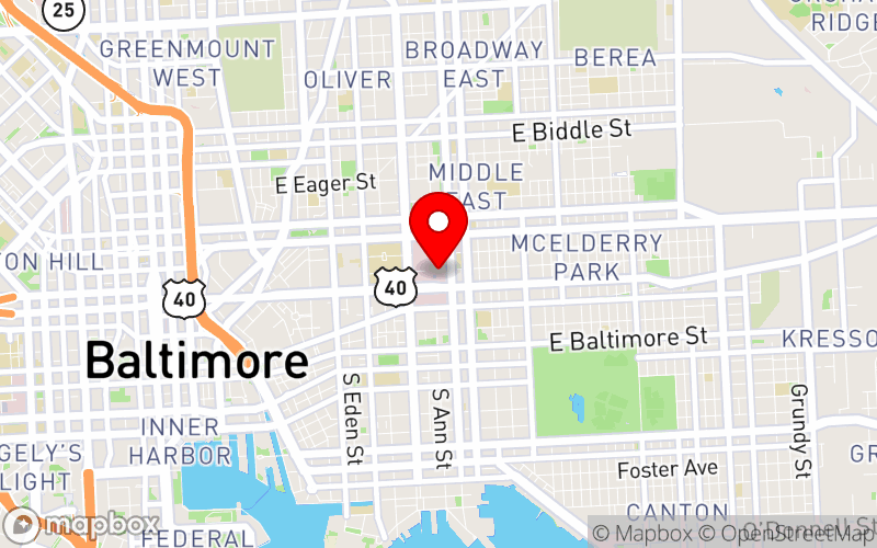 Map for Community Summit 2024: The Future of Psychiatry and Mental Health at 1800 Orleans Street, Baltimore, MD 21287