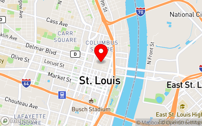 Map for NatCon24 at 701 Convention Plaza, St. Louis, MO 63101