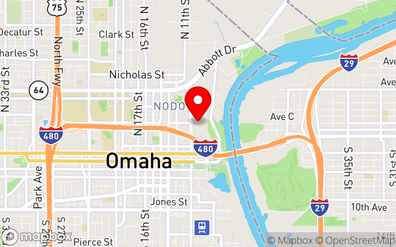 Map for 2024 Middle America School Mental Health Conference at 455 N 10th St., Omaha, NE 68102, United States