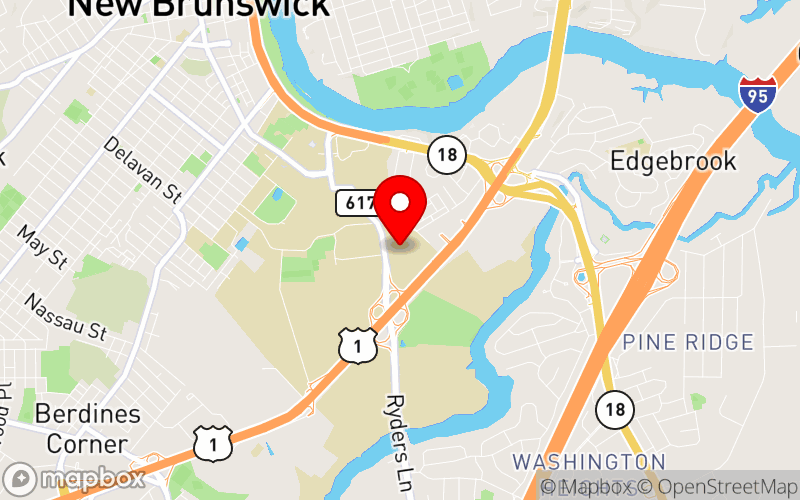 Map for ARMHA-NJ Annual Conference "Decolonizing Mental Health Treatment: Culture as Generational Medicine" at One Constitution Square, New Brunswick, NJ, 08901