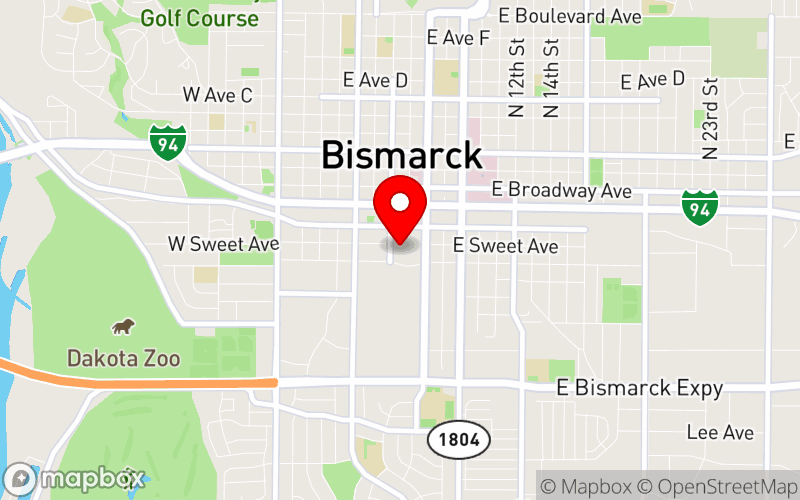 Map for Behavioral Health & Children and Family Services Conference at 315 S 5th St, Bismarck, ND 58504, United States Map for Behavioral Health & Children and Family Services Conference at 315 S 5th St, Bismarck, ND 58504, United States