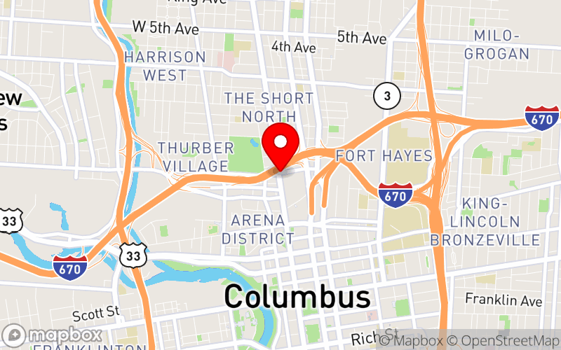 Map for 13th Annual National LOSS Team Conference at 400 N High St, Columbus, OH 43215