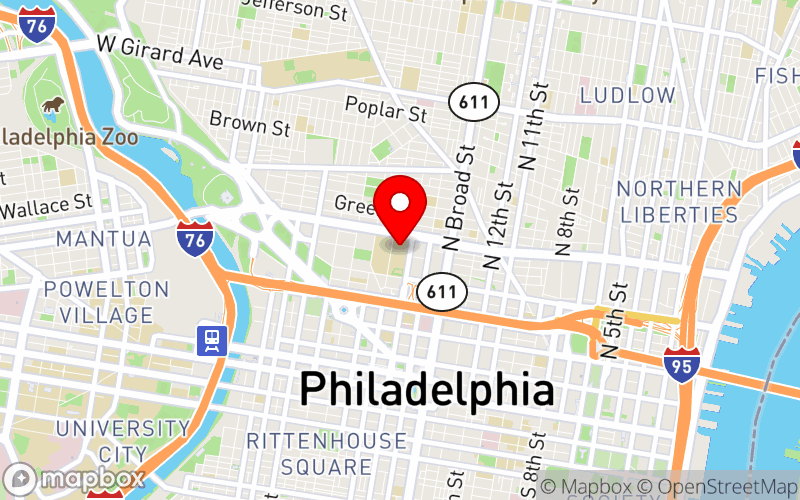 Map for Mental Health Conference at 1700 Spring Garden Street, Philadelphia, PA 19130