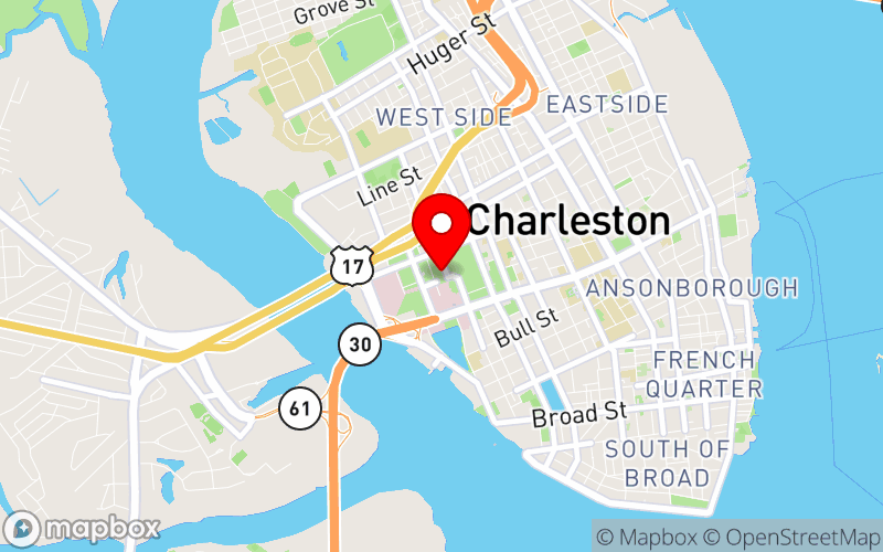 Map for Annual Update in Psychiatry at 67 President Street, Charleston, SC 29425