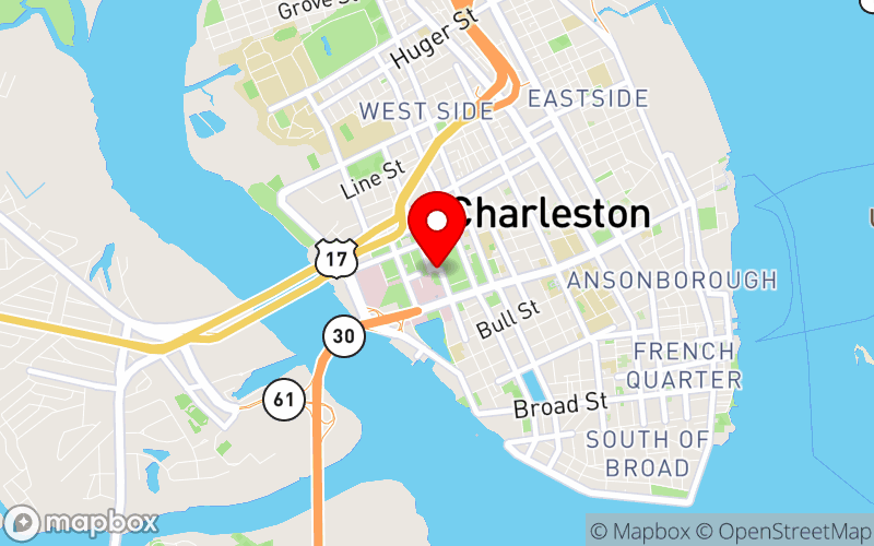 Map for APNA South Carolina Chapter Conference 2024: Triumph Over Trauma at 99 Jonathan Lucas St MSC 160, Charleston, SC 29425 Map for APNA South Carolina Chapter Conference 2024: Triumph Over Trauma at 99 Jonathan Lucas St MSC 160, Charleston, SC 29425