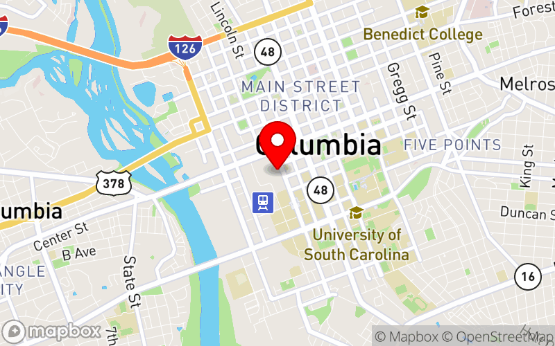 Map for SC HIV, STD and Viral Hepatitis Conference at 1101 Lincoln Street, Columbia, SC 29201