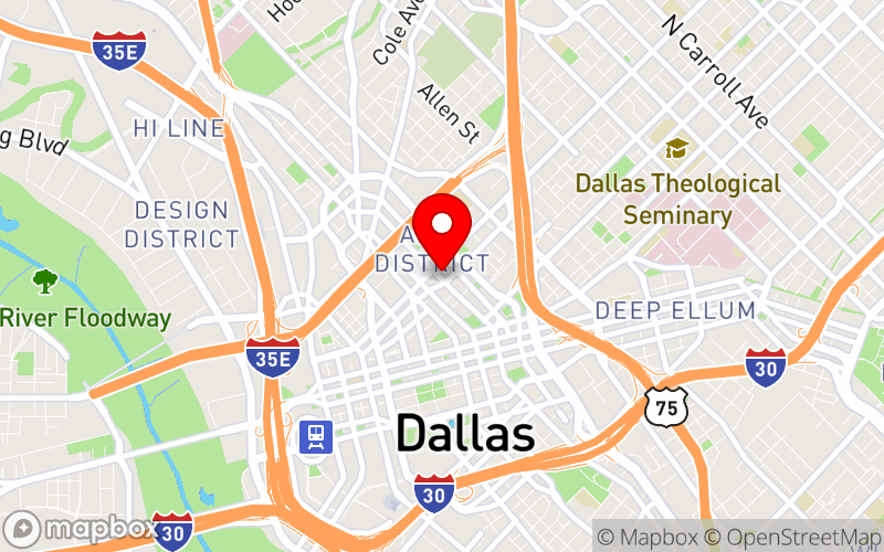 Map for INVEST Conference at 800 N Harwood St, Dallas, TX 75201, USA