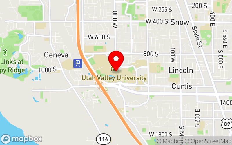 Map for UVU Conference on Mental Health at 800 West University Parkway, Orem, UT 84058