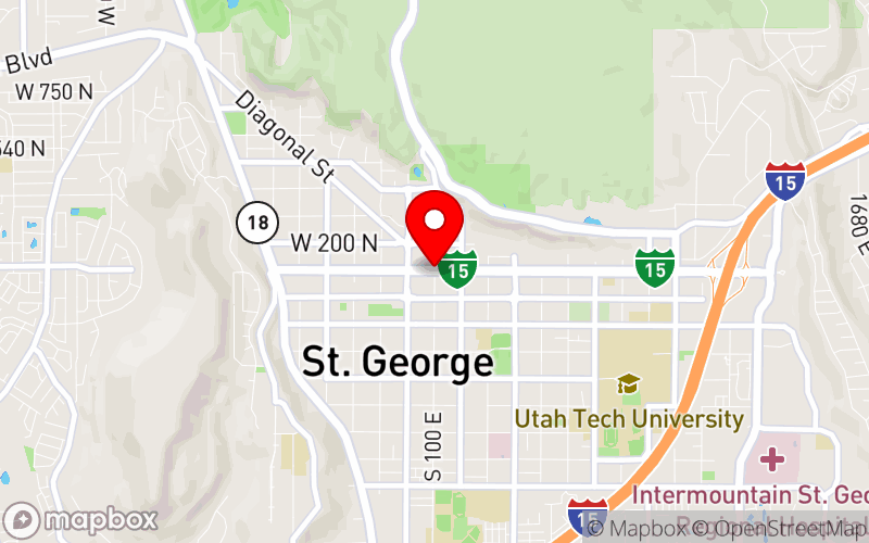 Map for Fall Conference 2024 at Dixie Convention Center, St. George, UT