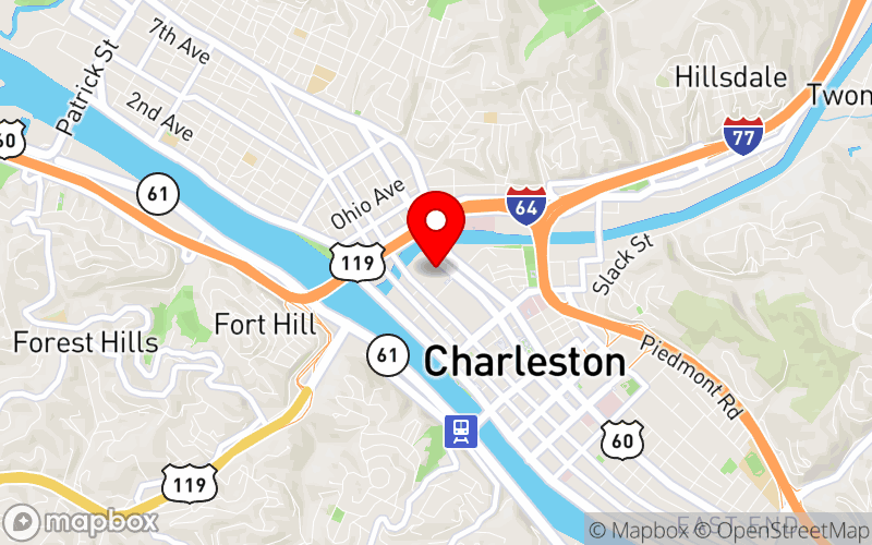 Map for 2024 WVPCA School-Based Health Conference at 200 Civic Center Drive, Charleston, WV, 25301, United States