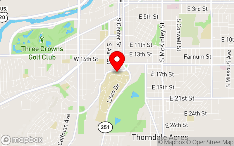 Map for Wellness Conference at 125 College Drive, Casper, WY 82601