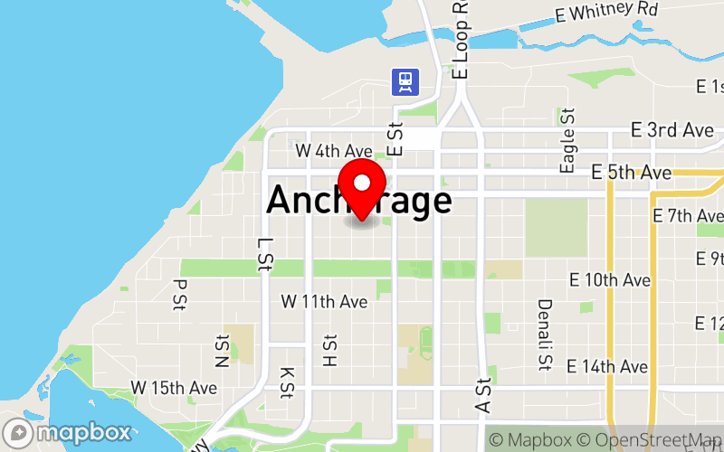 Map for 2025 Alaska Health Summit at 600 W 7th Ave, Anchorage, AK 99501-3433, United States