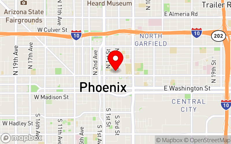 Map for American Association for Geriatric Psychiatry (AAGP) 2025 Annual Meeting at 340 N 3rd St, Phoenix, AZ, USA