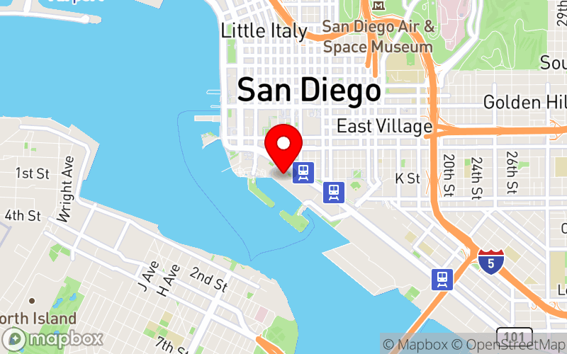 Map for The 50th Annual FMHAC Conference at 333 W. Harbor Drive, San Diego, CA 92101