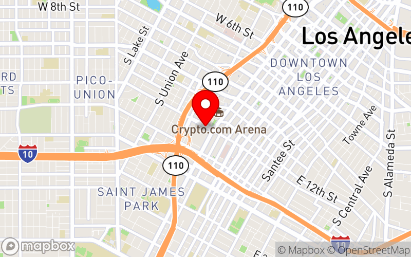 Map for 2025 American Psychiatric Association Annual Meeting at 1201 South Figueroa Street, Los Angeles, CA 90015