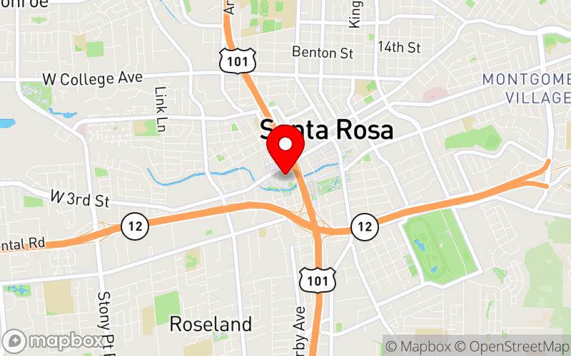 Map for 2025 Annual Meeting & Scientific Program at 170 Railroad St, Santa Rosa, CA 95401