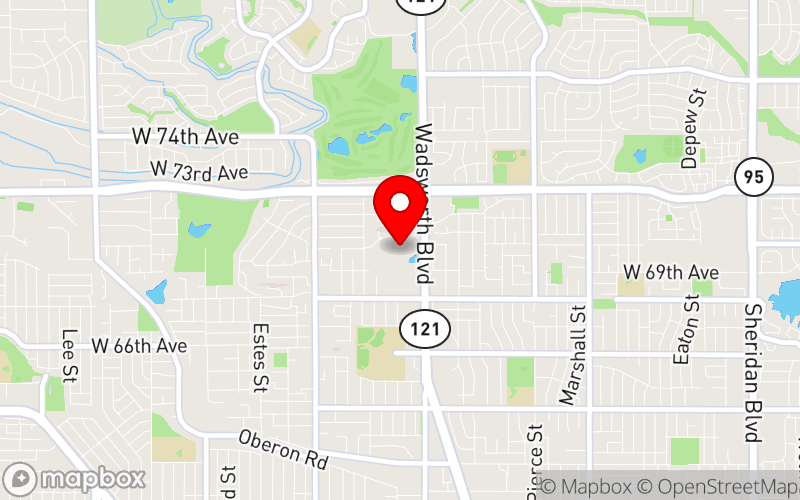 Map for 2025 Brain Injury Conference at 6901 Wadsworth Blvd, Arvada, CO 80003