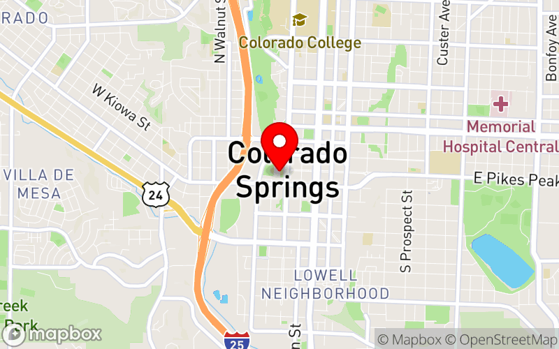 Map for 18th Annual Conference - Four Corners ABA at Antlers Hotel, Colorado Springs, CO