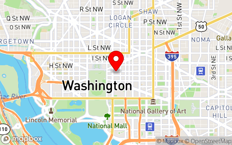 Map for 2025 Maternal Mental Health FORUM at 1330 G Street NW, Washington, DC 20005