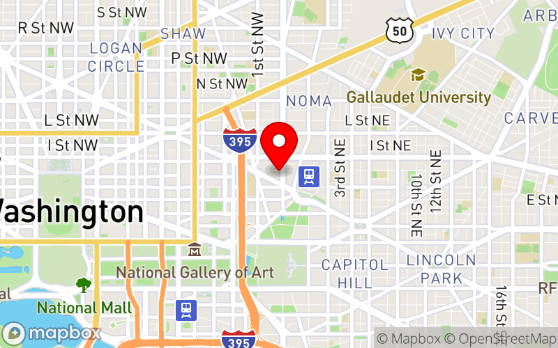 Map for 2025 Legislative and Policy Conference at North Capitol Street Northwest 660, Washington, District of Columbia, United States