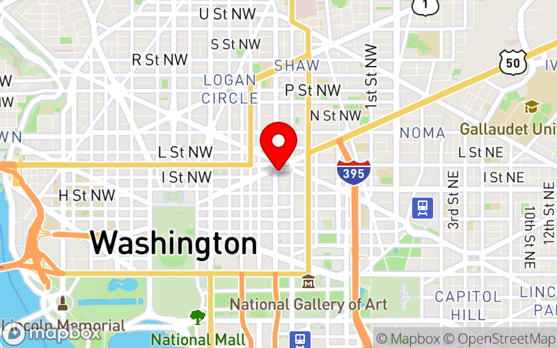 Map for NCUIH 2025 Annual Conference at 999 9th St NW, Washington, DC 20001, United States