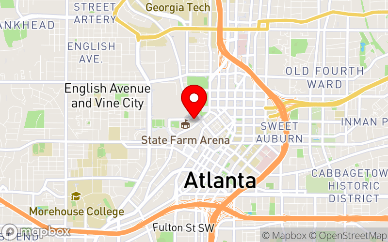 Map for 2025 National School Social Work Conference at 190 Marietta St NW, Atlanta, GA 30303