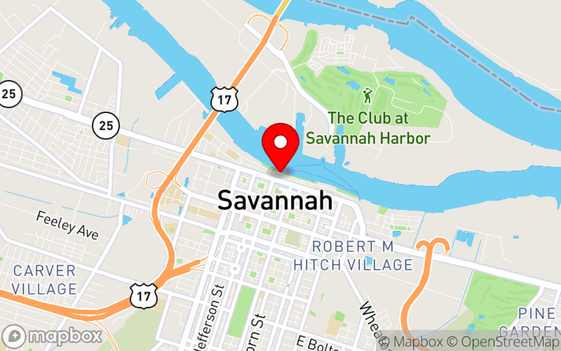 Map for Southeast Conference on School Climate at 2 W Bay Street, Savannah, GA 31401