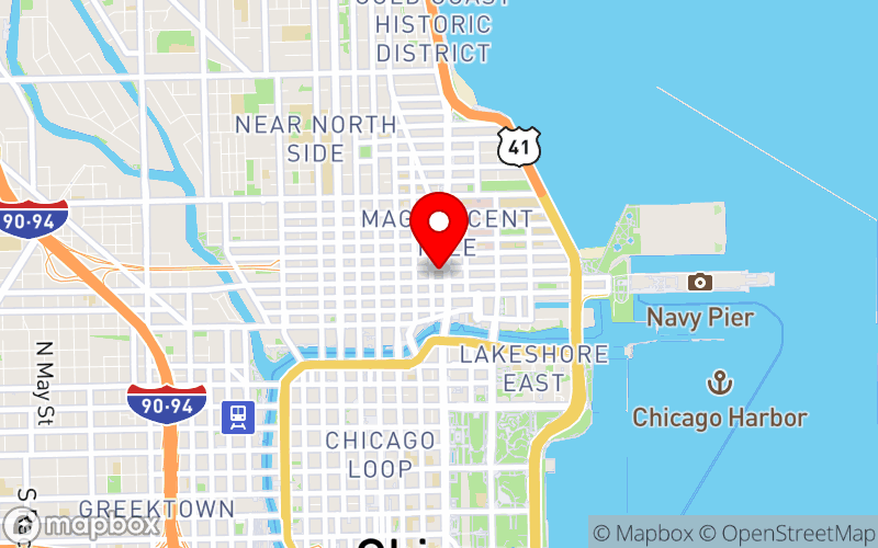 Map for Psychiatry Update at 540 Michigan Ave, Chicago, IL 60611