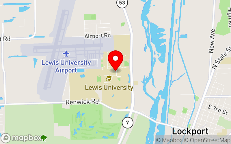 Map for 2025 AOK Early Childhood Mental Health Conference: Unpacking Behavior When Working with Young Children and Families at 1 University Parkway, Romeoville, IL 60446