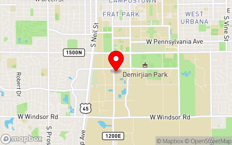 Map for Pediatric Mental Health Conference at 1900 S. 1st St, Champaign, IL Map for Pediatric Mental Health Conference at 1900 S. 1st St, Champaign, IL