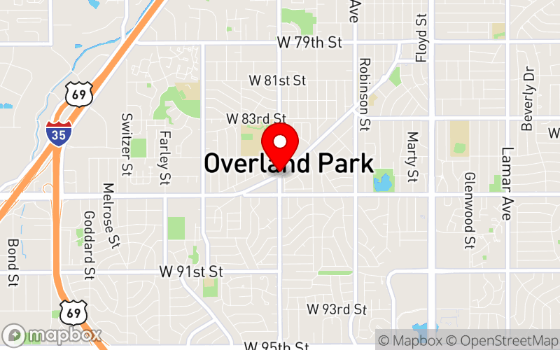 Map for 103rd Annual Fall Clinical Conference at Overland Park, KS