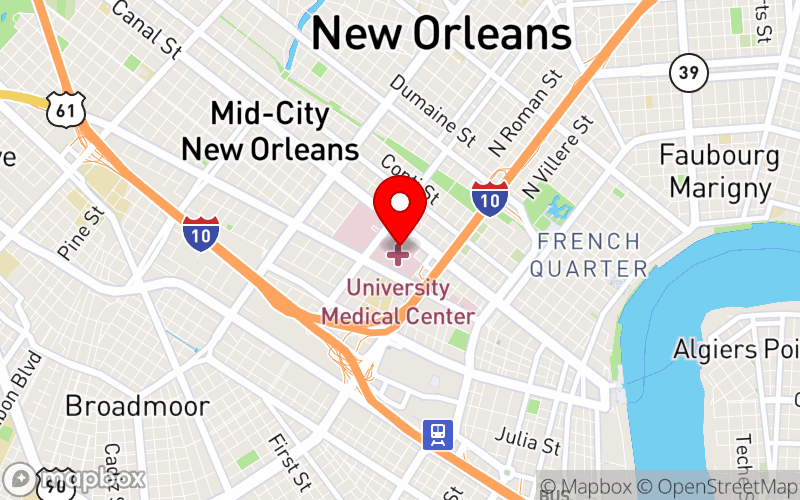 Map for 2025 Spring Meeting - Louisiana Psychiatric Medical Association at 2000 Canal Street, New Orleans, LA 70112