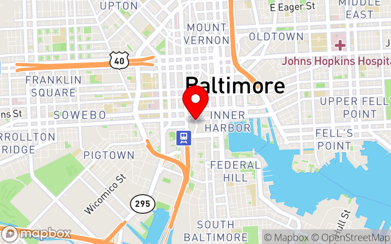 Map for 37th Annual Tuerk Conference on Mental Health and Addiction Treatment: Hope and New Opportunities in 2025 at 1 W. Pratt Street, Baltimore, MD 21201, United States Map for 37th Annual Tuerk Conference on Mental Health and Addiction Treatment: Hope and New Opportunities in 2025 at 1 W. Pratt Street, Baltimore, MD 21201, United States