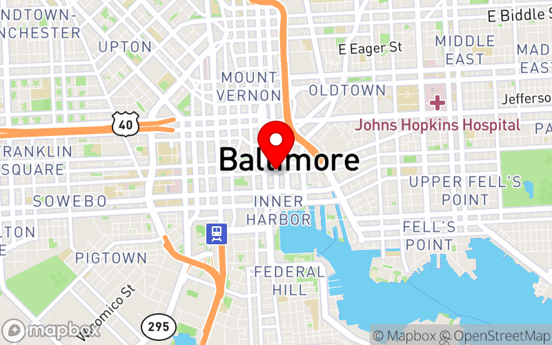 Map for 37th Annual Tuerk Conference on Mental Health & Addiction Treatment Hope and New Opportunities in 2025 at Baltimore Convention Center, Baltimore, MD