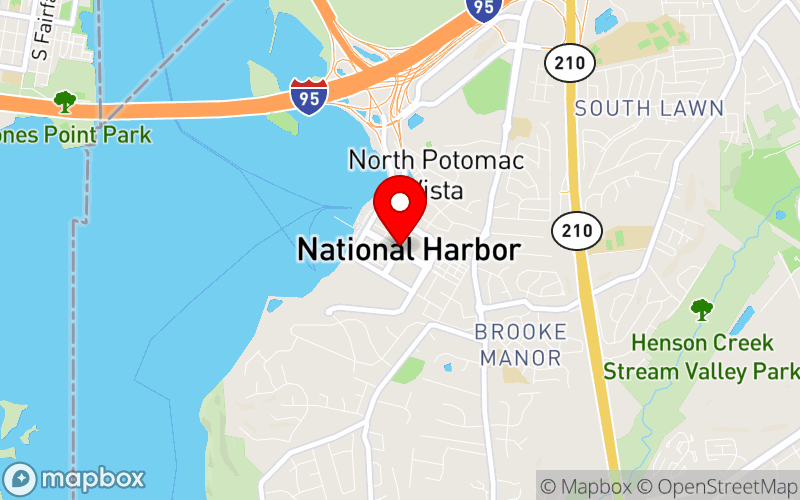 Map for 2025 Training Institutes at National Harbor, MD