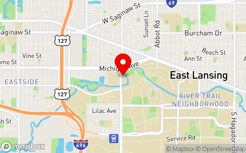 Map for 2025 Child, Adolescent and School Health Conference at 219 South Harrison Road, East Lansing, MI 48824, United States