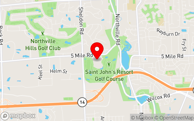 Map for Kevin's Song 9th Annual Conference on Suicide at 44045 Five Mile Rd, Plymouth, MI 48170