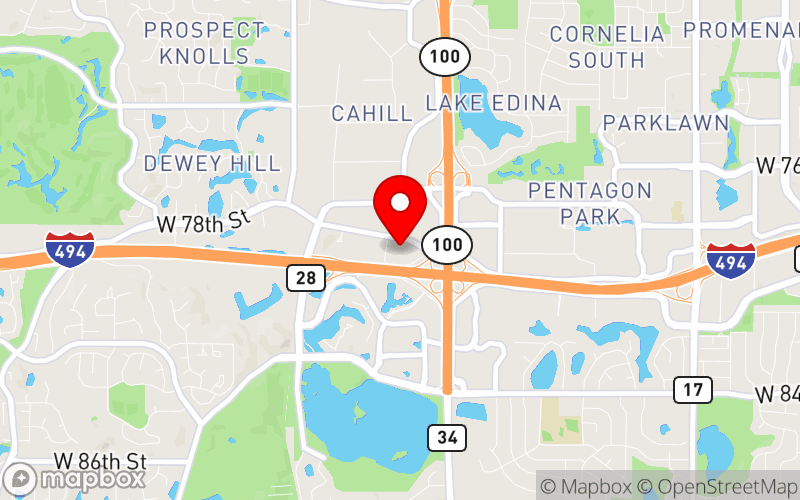 Map for 2025 MPA Annual Conference at 5601 W. 78th Street, Bloomington, MN 55439