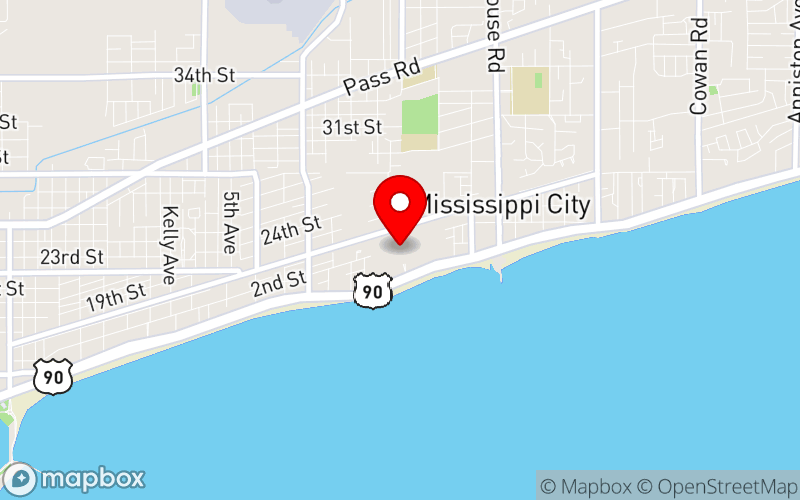 Map for Mississippi Association of Adult Day Services Conference 2025 at 200 E Beach Blvd, Gulfport, MS 39507