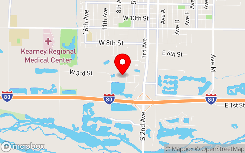 Map for Nebraska School Mental Health Conference at 707 Talmadge St, Kearney, NE 68845, United States