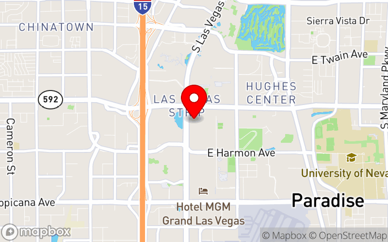 Map for 30th Annual National Psychopharmacology Update™ at 3655 S Las Vegas Blvd, Las Vegas, NV