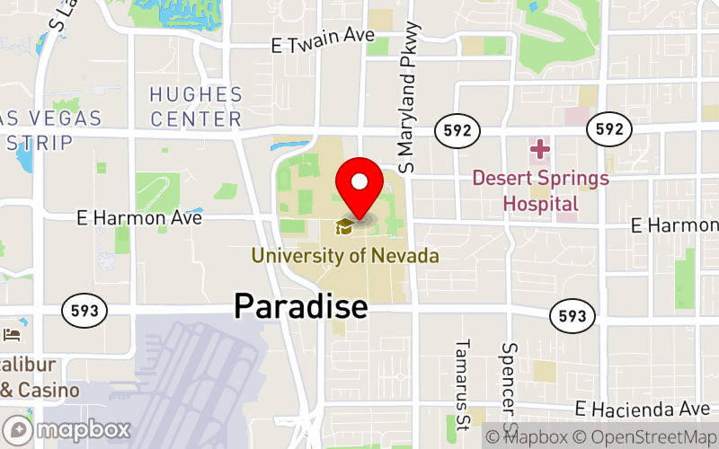 Map for 2025 Nevada School-Based Mental Health Colloquium at 4505 S. Maryland Parkway, Las Vegas, NV 89154